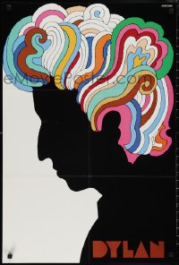 1w0084 DYLAN 22x33 music poster 1967 colorful silhouette art of Bob by Milton Glaser!