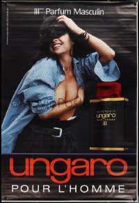 1w0008 EMANUEL UNGARO DS 47x69 French advertising poster 1993 incredibly sexy woman covering chest!
