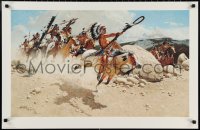 1w0182 FRANK MCCARTHY signed #448/1250 22x34 art print 1990 Hoka Hey: Sioux War Cry, Native American!
