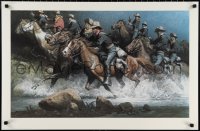 1w0183 FRANK MCCARTHY signed #311/1000 22x33 art print 1993 With Pistols Drawn, Calvary charge!