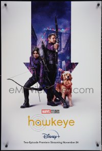 1w0175 HAWKEYE DS tv poster 2021 Jeremy Renner in the title role, great cast image!