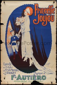1w0013 PRINCESSE JOUJOU 32x47 French stage poster 1923 gorgeous Clerice Freres art!