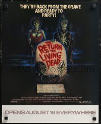 1w0250 RETURN OF THE LIVING DEAD 16x20 special poster 1985 punk rock zombies by tombstone ready to party!