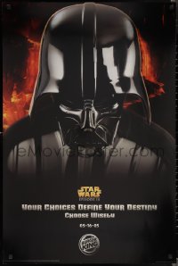 1w0251 REVENGE OF THE SITH foil 26x39 special poster 2005 Star Wars Episode III, Vader!