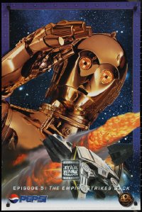 1w0261 STAR WARS TRILOGY 24x36 special poster 1996 image of C-3PO, Empire Strikes Back, Pepsi!