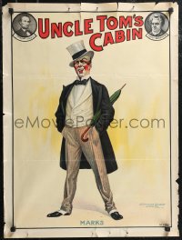 1w0095 UNCLE TOM'S CABIN 21x28 stage poster 1900s great full-length art of slave hunter Marks!