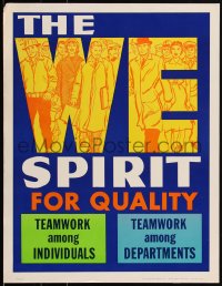 1w0153 WE SPIRIT FOR QUALITY 17x22 motivational poster 1950s Elliott Service Company!