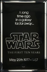 1w1178 STAR WARS THE FIRST TEN YEARS foil Kilian 1sh 1987 wonderful design by Dayna Stedry!