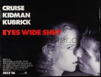 1w0005 EYES WIDE SHUT subway poster 1999 Stanley Kubrick, romantic c/u of Tom Cruise & Nicole Kidman!