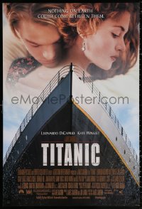 1w1201 TITANIC DS 1sh 1997 Leonardo DiCaprio & Winslet, Cameron, collide with destiny!