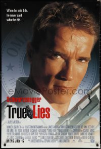 1w1214 TRUE LIES advance DS 1sh 1994 Arnold Schwarzenegger, directed by James Cameron!