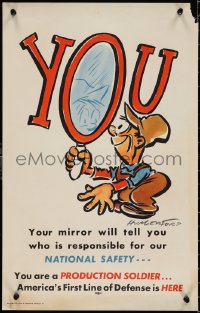 1w0222 PRODUCTION SOLDIER you style 14x22 WWII war poster 1941 Hungerford art!