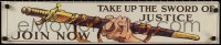 1w0210 TAKE UP THE SWORD OF JUSTICE 6x30 English war poster 1915 hand offering a sheathed sword!