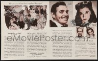 1w0141 GONE WITH THE WIND herald 1939 Clark Gable, Vivien Leigh, Leslie Howard, Olivia de Havilland!