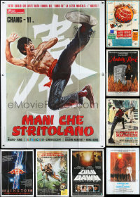 1x0184 LOT OF 8 FOLDED ITALIAN TWO-PANELS 1960s-1980s great images from a variety of movies!