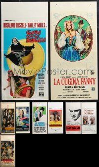 1x0838 LOT OF 15 FORMERLY FOLDED ITALIAN LOCANDINAS 1960s-1980s a variety of movie images!