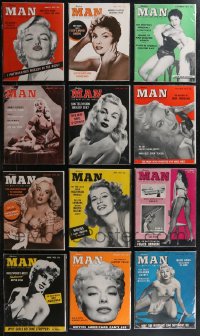 1x0401 LOT OF 12 1955 MODERN MAN MAGAZINES 1955 filled with sexy images & great articles!