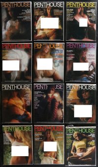 1x0411 LOT OF 12 1975 PENTHOUSE MAGAZINES 1975 filled with sexy nude images & great articles!