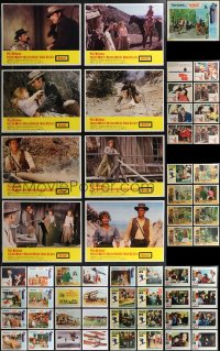 1x0324 LOT OF 65 LOBBY CARDS 1960s mostly complete sets from a variety of different movies!