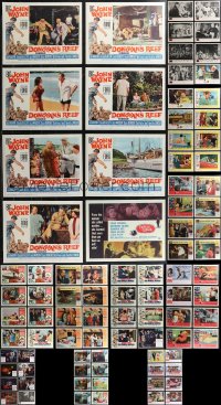1x0306 LOT OF 90 LOBBY CARDS 1960s mostly complete sets from a variety of different movies!