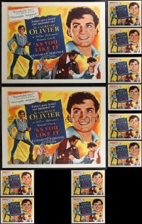 1x0855 LOT OF 19 UNFOLDED AS YOU LIKE IT R49 HALF-SHEETS R1949 Laurence Olivier, Shakespeare!
