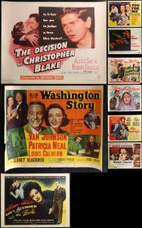 1x0859 LOT OF 13 MOSTLY FORMERLY FOLDED MOSTLY 1950S HALF-SHEETS 1950s a variety of movie images!
