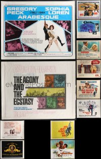 1x0860 LOT OF 12 MOSTLY UNFOLDED MOSTLY 1960S & 1970S HALF-SHEETS 1960s-1970s cool movie images!