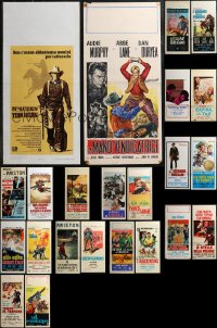 1x0826 LOT OF 25 MOSTLY FORMERLY FOLDED ITALIAN LOCANDINAS 1950s-1980s a variety of movie images!