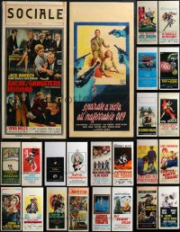 1x0827 LOT OF 24 MOSTLY FORMERLY FOLDED ITALIAN LOCANDINAS 1960s-2000s a variety of movie images!