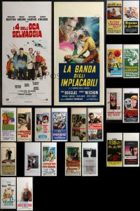 1x0828 LOT OF 23 UNFOLDED & FORMERLY FOLDED ITALIAN LOCANDINAS 1960s-1980s cool movie images!