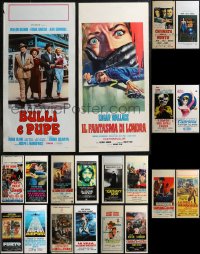 1x0829 LOT OF 22 MOSTLY FORMERLY FOLDED ITALIAN LOCANDINAS 1960s-1980s a variety of movie images!