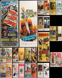 1x0808 LOT OF 27 FORMERLY FOLDED INSERTS 1940s-1970s great images from a variety of movies!