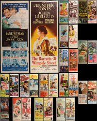 1x0805 LOT OF 29 FORMERLY FOLDED INSERTS 1940s-1960s great images from a variety of movies!