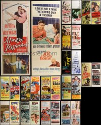 1x0806 LOT OF 28 FORMERLY FOLDED INSERTS 1940s-1960s great images from a variety of movies!