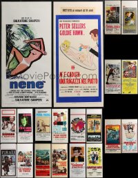 1x0831 LOT OF 20 MOSTLY FORMERLY FOLDED ITALIAN LOCANDINAS 1960s-1980s cool movie images!