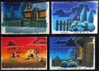 1x0145 LOT OF DOG CITY 1 ANIMATION CEL AND 4 PAINTED BACKGROUNDS 1990s actually used in the cartoon!