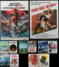 1x0899 LOT OF 14 FORMERLY FOLDED FRENCH 15X21 POSTERS 1950s-2000s a variety of cool movie images!