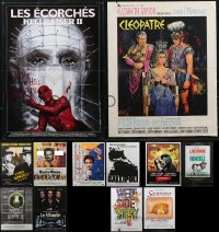 1x0901 LOT OF 12 FORMERLY FOLDED FRENCH 15X21 POSTERS 1960s-1990s a variety of cool movie images!