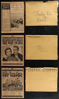 1x0140 LOT OF 3 ANN SOTHERN PRESSBOOKS 1940s each comes with the original studio envelope!