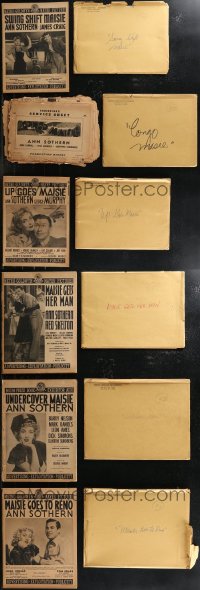 1x0110 LOT OF 6 MAISIE PRESSBOOKS 1940s each comes with the original studio envelope!