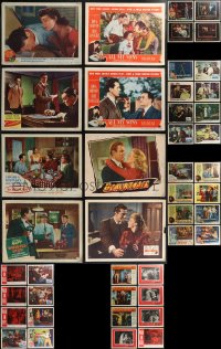 1x0330 LOT OF 52 FILM NOIR LOBBY CARDS 1940s-1950s incomplete sets from a variety of movies!
