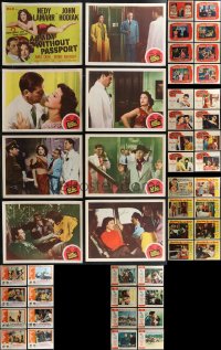 1x0328 LOT OF 54 LOBBY CARDS 1940s-1960s complete sets from 7 different movies!