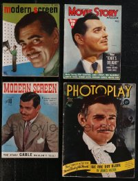 1x0436 LOT OF 4 CLARK GABLE MOVIE MAGAZINES 1930s-1940s filled with great images & articles!