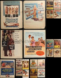 1x0190 LOT OF 21 MOSTLY FORMERLY FOLDED WINDOW CARDS 1940s-1960s a variety of movie images!