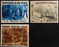 1x0391 LOT OF 3 SERIAL LOBBY CARDS 1930s-1940s Red Ryder, Zorro's Fighting Legion & Tailspin Tommy!