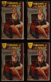 1x0755 LOT OF 4 VIRGINS OF VELDT SEXPLOITATION PAPERBACK BOOKS 1962 sexy cover art!