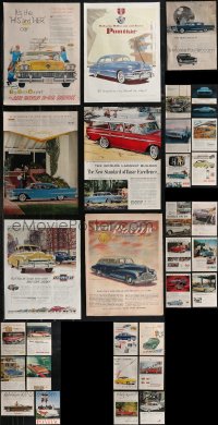 1x0553 LOT OF 31 CAR MAGAZINE ADS 1950s-1960s Pontiac, Chevrolet, Buick, Plymouth & more!