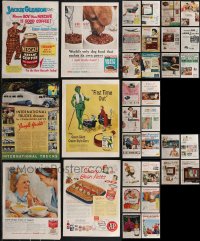 1x0546 LOT OF 34 MAGAZINE ADS 1950s-1960s great ads for food, cars, electronics & more!