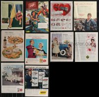 1x0556 LOT OF 28 MAGAZINE ADS 1940s-1960s great ads for Coke, Schlitz, Post cereals & more!