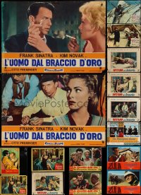 1x0881 LOT OF 30 FORMERLY FOLDED 19X27 ITALIAN PHOTOBUSTAS 1950s-1960s cool movie images!